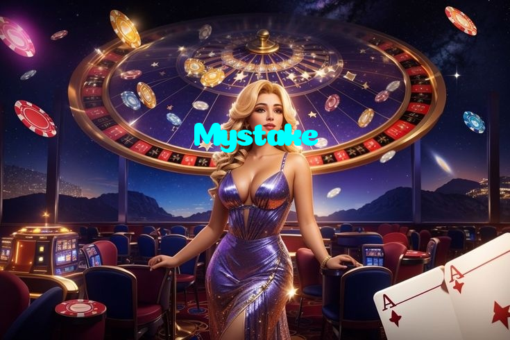 Mystake casino presented on mobile device in Pakistan with slots and live games